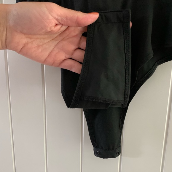 Leith Black Wrap Bodysuit - Picture 8 of 12